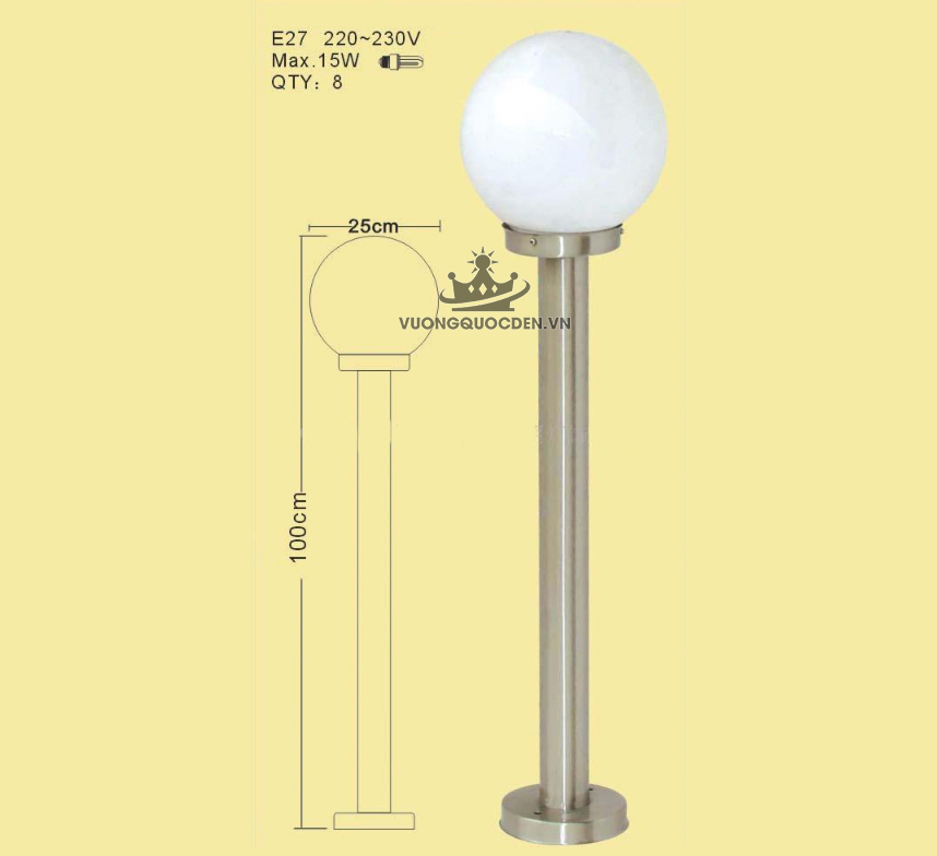 Đèn sân vườn năng lượng chống thấm nước ROL351-1